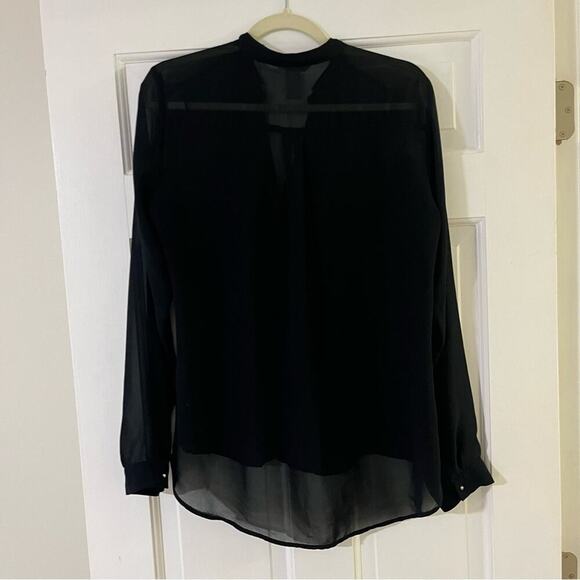 H&M Blouse, Sheer Black, Size 14, Long Sleeve - Picture 9 of 10